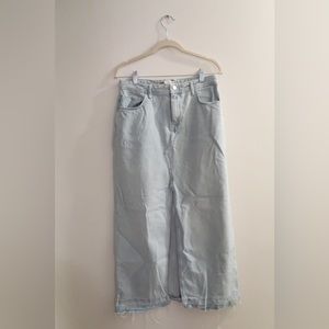 Zara denim maxi skirt